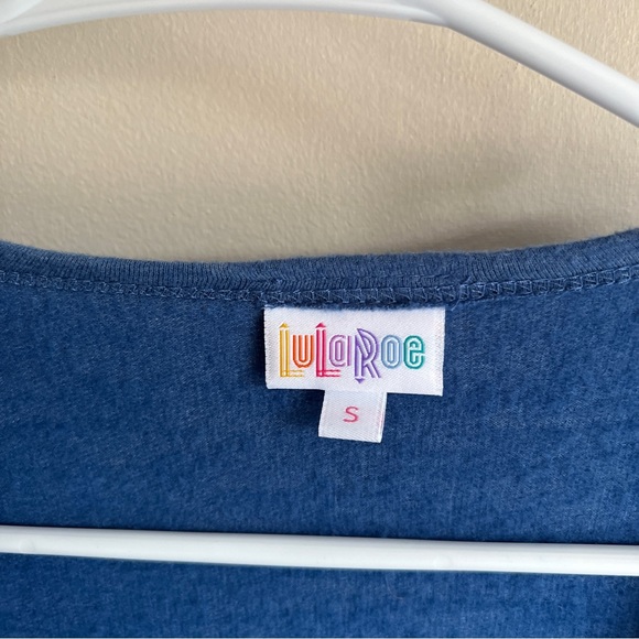 Lularoe Blue Sweater Draped Front Shirley Kimono - Picture 2 of 4